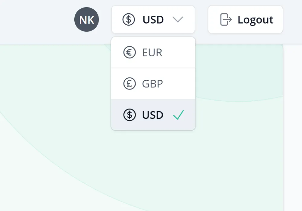 Currency Toggle